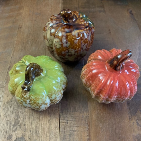 Target Other - 🏠 [home]  3 decorative ceramic pumpkin set